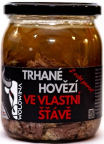 Hovězí trhané maso ve vlastní šťávě